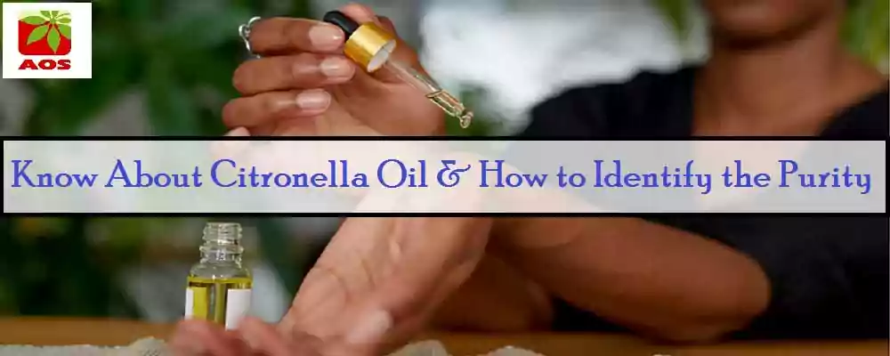 How to Check Purity of Citronella Oil